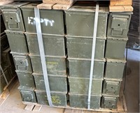 50 Cal. Ammo Box Pallet, 120 Pieces