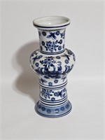 VINTAGE PORCELAIN VASE BLUE & WHITE HALLMARKED