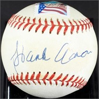 HANK AARON AUTOGRAPH BASEBALL