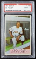 1954 BOWMAN #132 BOB FELLER PSA 8