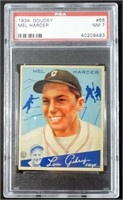 1934 GOUDEY #66 MEL HARDER PSA 7