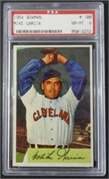 1954 BOWMAN #100 MIKE GARCIA PSA 8