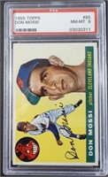 1955 TOPPS #85 DON MOSSI PSA 8
