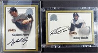 BOBBY BONDS / GAYLORD PERRY SIGNED CARDS