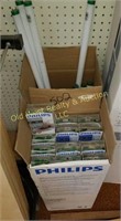 Box of 24" Philips Light Bulbs & Misc. (#502)