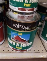 (4) Cans of Red Oil Base Paint (#572)