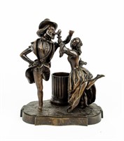 Bronze Dancers Figural Matchstick Holder