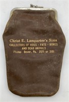 Christ E. Lamparter's Leather Coin Purse