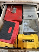 Contents of drawer, drill bits