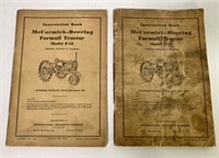 lot of 2 McCormick-Deering F-12 Instruction Books