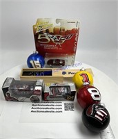 Assorted NASCAR items PayPal, dominoes Johnny, lig