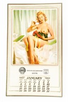 Art 1953 Pin Up Calendar Shell Gasoline