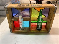 Leaded glass lollipop crate 17”x12”