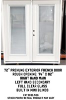 72" RH Prehung Ext. French Door