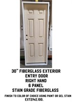 30" RH Fiberglass Ext. Entry Door