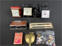 Travel, clocks, opera, glasses