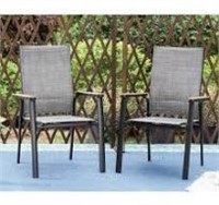 2pk Stackable Lightweight Aluminum Patio Outdoor