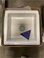 18" Single-Basin White Square Fireclay Sink