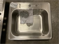 25"x22" SS Single Bowl Sink