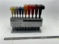 11-piece T handle hex key set