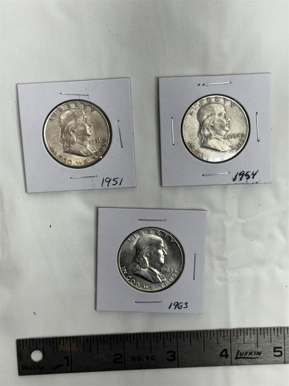 Franklin silver half dollars