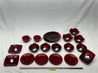 Ruby red dish set