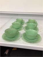 Fire King "Alice"  GL-5000  6 - Cups & 6 - Saucers
