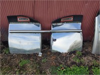 Semi Truck Matched Pair of 1/4 Fenders - Chrome