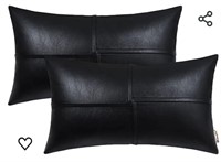 Throw Pillow Covers Faux Leather 12 X 20