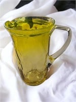 Vintage 70's Amber Water Pitcher