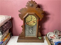 Antique 21.5" Mantle Clock