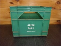 old green's dairy milk crate wolcott ny