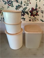4 pc Tupperware Canisters Storage Lot