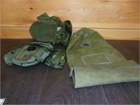 military water bag and pouches