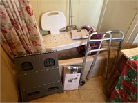 Convalescent Items- Chair, Walker, Stools, Fan Etc