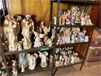 Large Angel Collection With Shelf