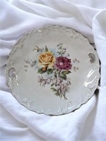 Vintage Shabby Chic Hand Painted Plate