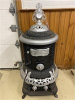 Early ACME Ventiduct No. 34 Cast Iron Parlor Stove