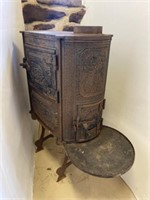 Early Ornate Cast Iron Parlor Stove