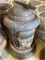 Penn Oak Cast Iron Ornate Parlor Stove