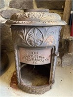 Cast Iron and Tin Ornate Parlor Stove