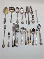 Assorted Lot Of Silverware Cutlery