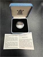 Royal mint one pound silver Queen Elizabeth II