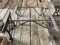 (2) Cast Iron Parlor Stove Bases