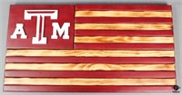 Texas A&M Wood Flag Wall Decor