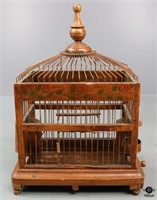 Painted Wood Bird Cage