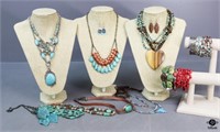 Necklaces, Bracelets, Earrings / 22 pc
