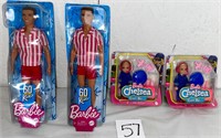 Ken & Chelsea Barbie Lot (4 Barbies)