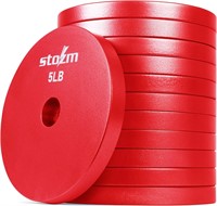 STOZM Weight Plate Set 60-65 Lbs  Red 12x5LBS
