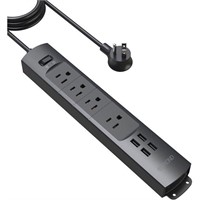 NEW 6FT Power Strip Surge Protector w/4 USB